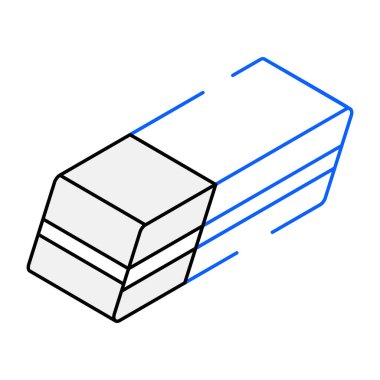 Silgi modern simge, vektör illüstrasyonu