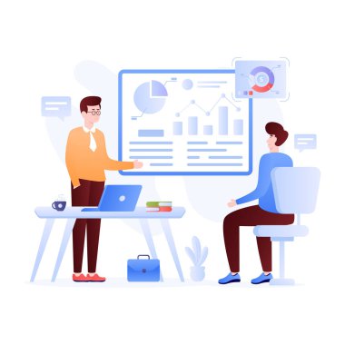 İş Tartışması Modern simge, vektör illüstrasyonu