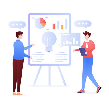 Business Team modern simgesi, vektör illüstrasyonu