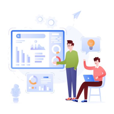 İş Eğitimi Modern simgesi, vektör illüstrasyonu