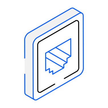 İleti ve vektör illüstrasyonlu dizüstü bilgisayarın izometrik çizgi simgesi