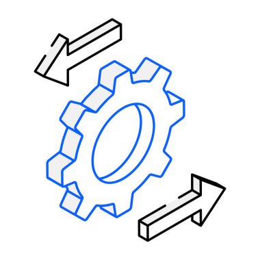 dişli simgesi. vektör illüstrasyonu