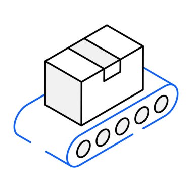Taşıyıcı Şerit modern simge, vektör illüstrasyonu
