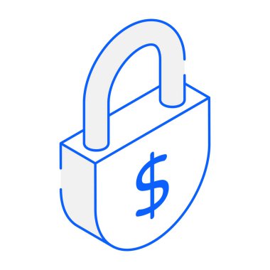 Mali Koruma Modern simgesi, vektör illüstrasyonu