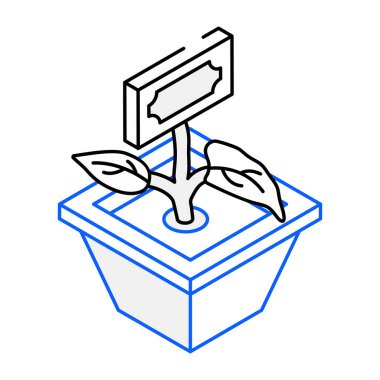 Money Plant modern tasarım simgesi, vektör illüstrasyonu