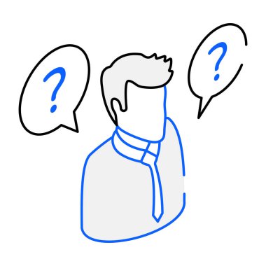 Modern tasarım simgesi, vektör illüstrasyonunu sorgula