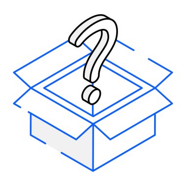 Bilinmeyen Ürün modern tasarım simgesi, vektör illüstrasyonu