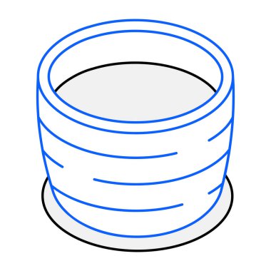 Çiçek kabı modern tasarım simgesi, vektör illüstrasyonu