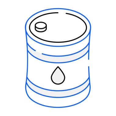 Petrol varili modern simge, vektör illüstrasyonu