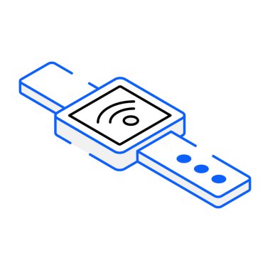 Smartwatch modern simgesi, vektör illüstrasyonu