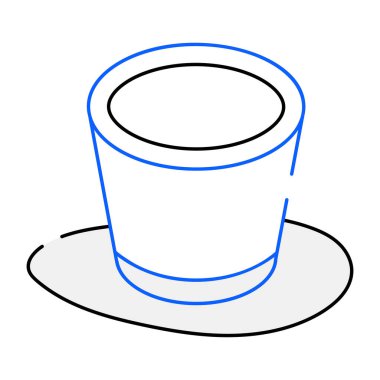 Sihirbaz Şapka modern simgesi, vektör illüstrasyonu