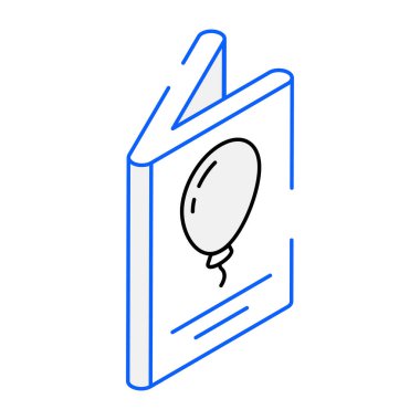 Doğum günü kartı modern simgesi, vektör illüstrasyonu