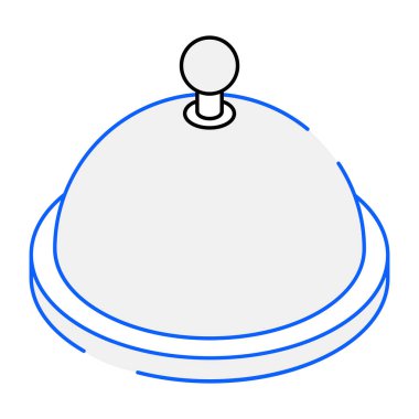 Cloche modern simgesi, vektör illüstrasyonu