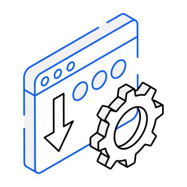 Web Sitesi Yönetimi modern simgesi, vektör illüstrasyonu