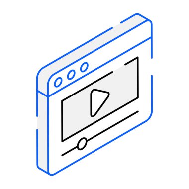 Video Oynatıcı modern simgesi, vektör illüstrasyonu