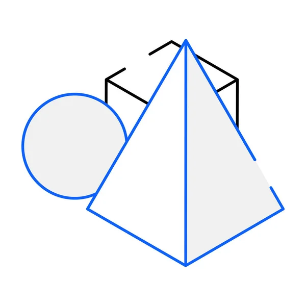 Formas Geométricas Ícone Moderno Ilustração Vetorial —  Vetores de Stock