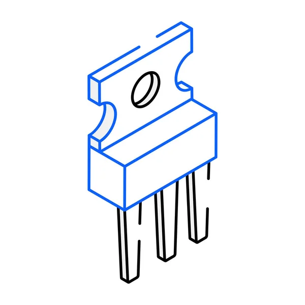 Transistor Icono Moderno Ilustración Vectorial — Vector de stock