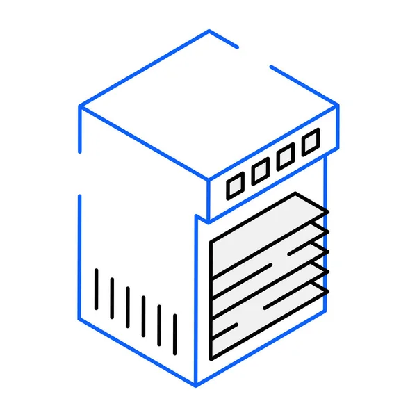 Isometrische Lijnpictogram Geïsoleerd Witte Achtergrond Vectorillustratie — Stockvector