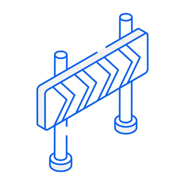 Verkehrszeichensymbol Thin Line Symbol Vektorillustration — Stockvektor