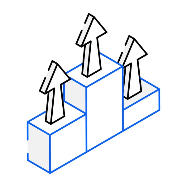 Growth Modern Design Icon Vector Illustration — Stock Vector