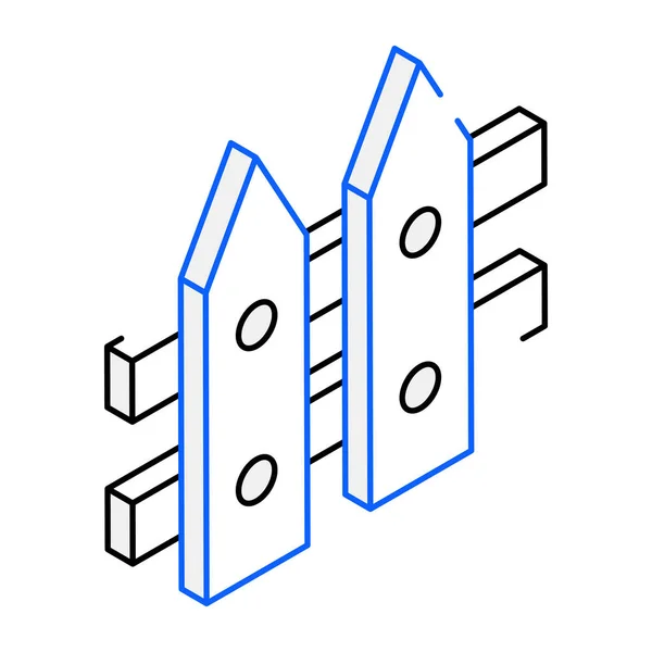 Zaun Moderne Design Ikone Vektorillustration — Stockvektor