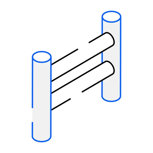 Animal Fence Modern Design Icon Vector Illustration — Stock Vector
