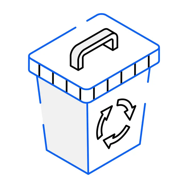 Recycle Bin Modern Design Icon Vector Illustration — Stock Vector