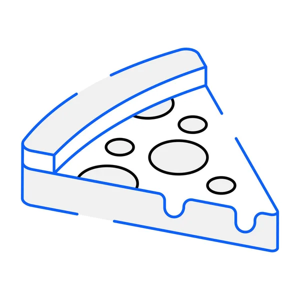 Pizza Slice Icono Diseño Moderno Ilustración Vectorial — Archivo Imágenes Vectoriales