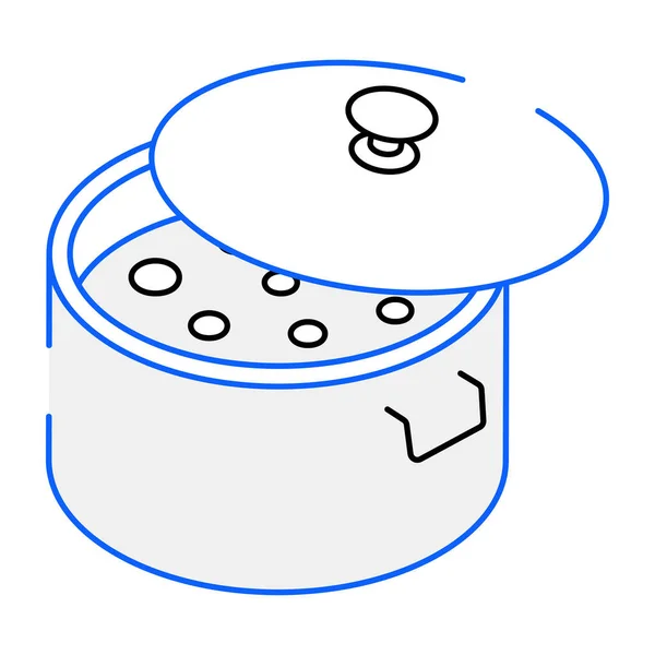 Μαγειρική Κατσαρόλα Μοντέρνο Σχεδιασμό Εικονίδιο Διανυσματική Απεικόνιση — Διανυσματικό Αρχείο
