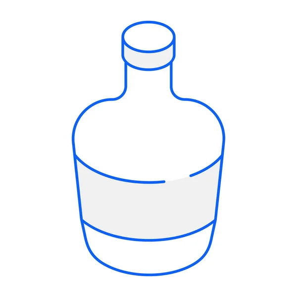 Botella Vidrio Icono Moderno Vector Ilustración — Vector de stock