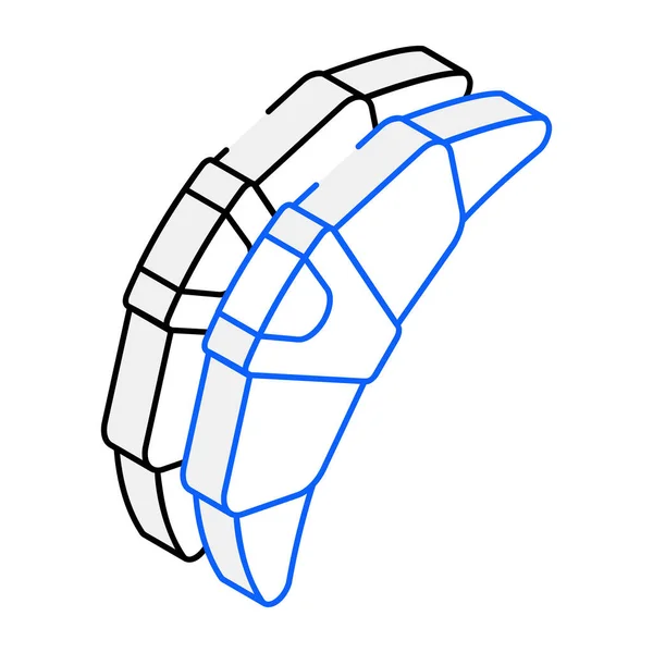 Icona Del Croissant Illustrazione Vettoriale — Vettoriale Stock