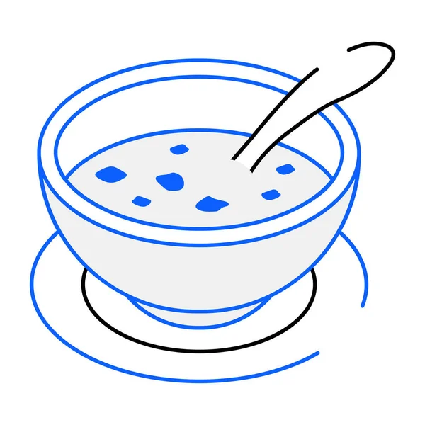 Soup Bowl Icône Moderne Illustration Vectorielle — Image vectorielle