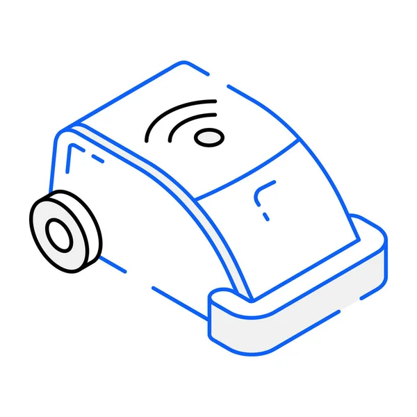 Moderní Ikona Smart Car Vektorová Ilustrace — Stockový vektor