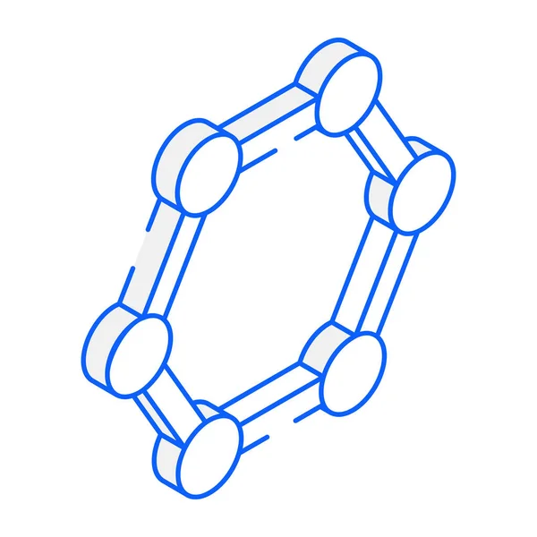 Kristallgitter Modernes Symbol Vektorillustration — Stockvektor