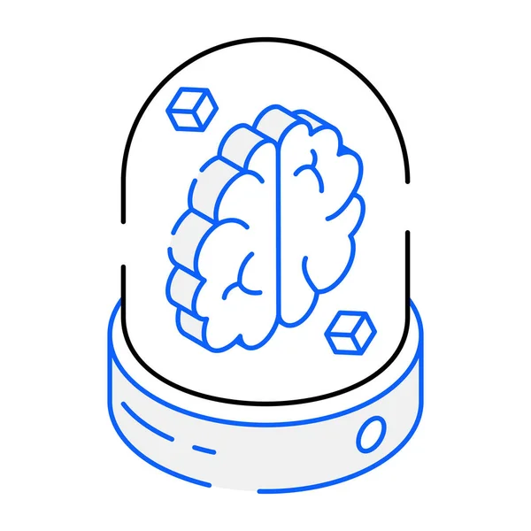 Cerebro Icono Moderno Ilustración Vectorial — Vector de stock