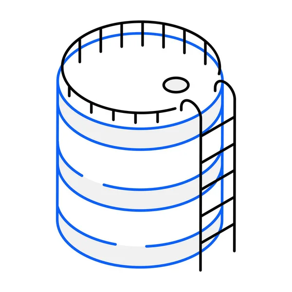 Watertank Modern Icoon Vector Illustratie — Stockvector