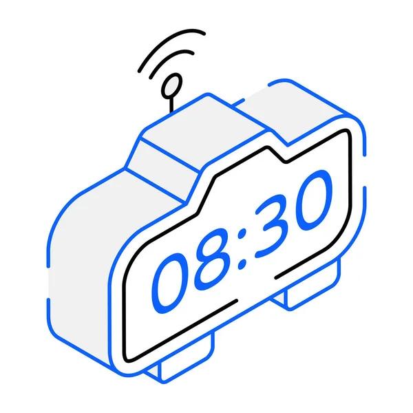 Smart Clock Modern Icoon Vector Illustratie — Stockvector