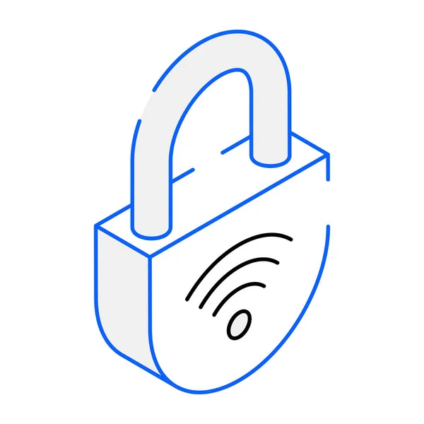 Smart Lock Modern Ikon Vektor Illustration — Stock vektor