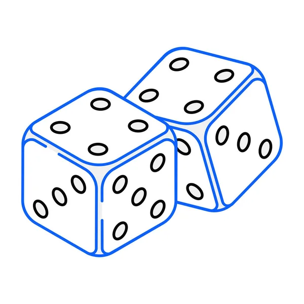 Dices Icono Moderno Ilustración Vectorial — Vector de stock