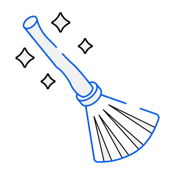 Magic Broom Modern Icon Vector Illustration — Stock Vector