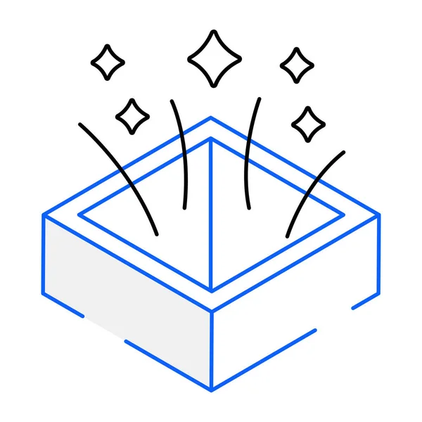 Boîte Magique Icône Moderne Illustration Vectorielle — Image vectorielle