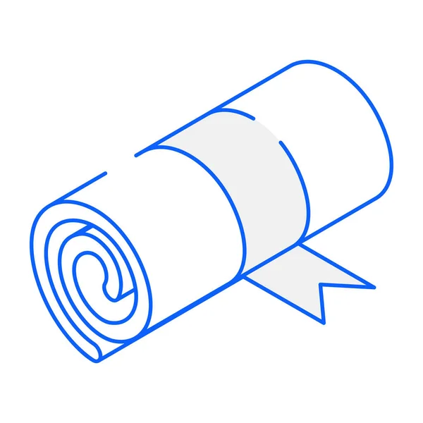 Moderní Ikona Roll Paper Vektorová Ilustrace — Stockový vektor