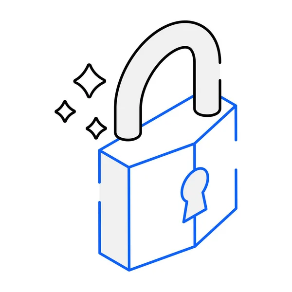 Lock Trick Icône Moderne Illustration Vectorielle — Image vectorielle