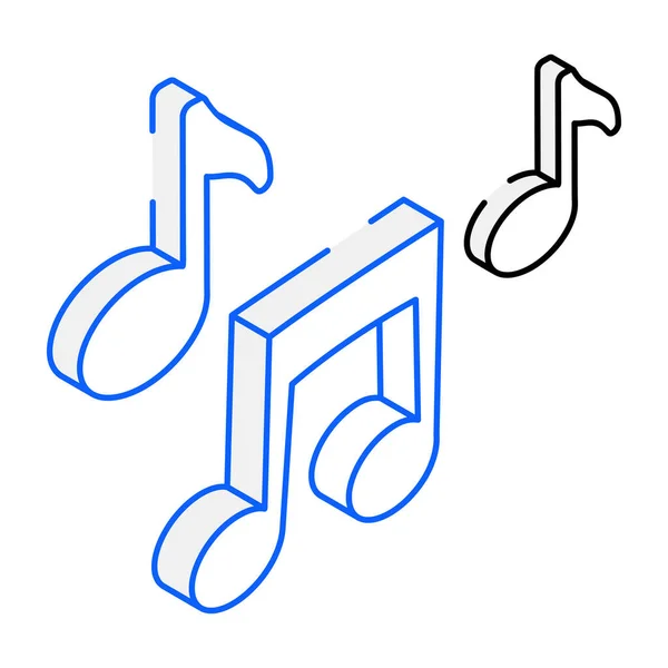 Music Notes Modern Icon Vector Illustration — Stock Vector