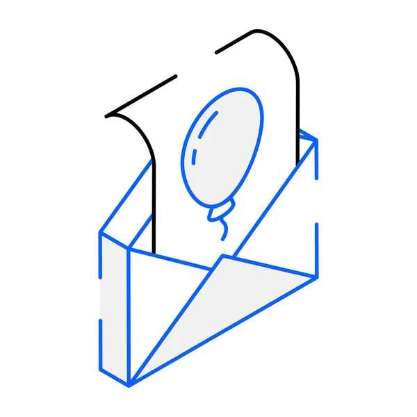 Birthday Invitation Modern Icon Vector Illustration — Stock Vector