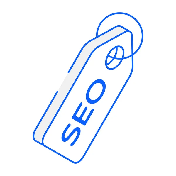Etiqueta Seo Icono Moderno Vector Ilustración — Vector de stock
