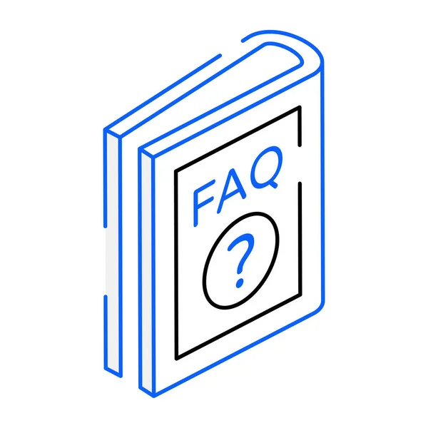 Faq Book Modern Design Icon Vector Illustration — Stock Vector