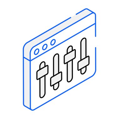 Web Sitesi Ayarlama Modern simgesi, vektör illüstrasyonu