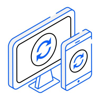 Sistem güncelleme simgesi. vektör illüstrasyonu