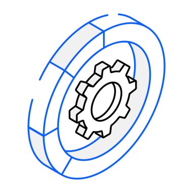 Veri Yönetimi modern simgesi, vektör illüstrasyonu